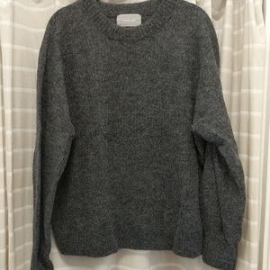 Charcoal grey Alpaca crew neck sweater